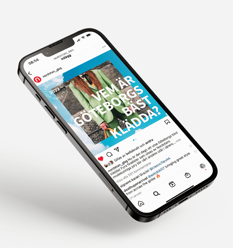 Nordstan kampanj göteborgs bäst klädda mobil
