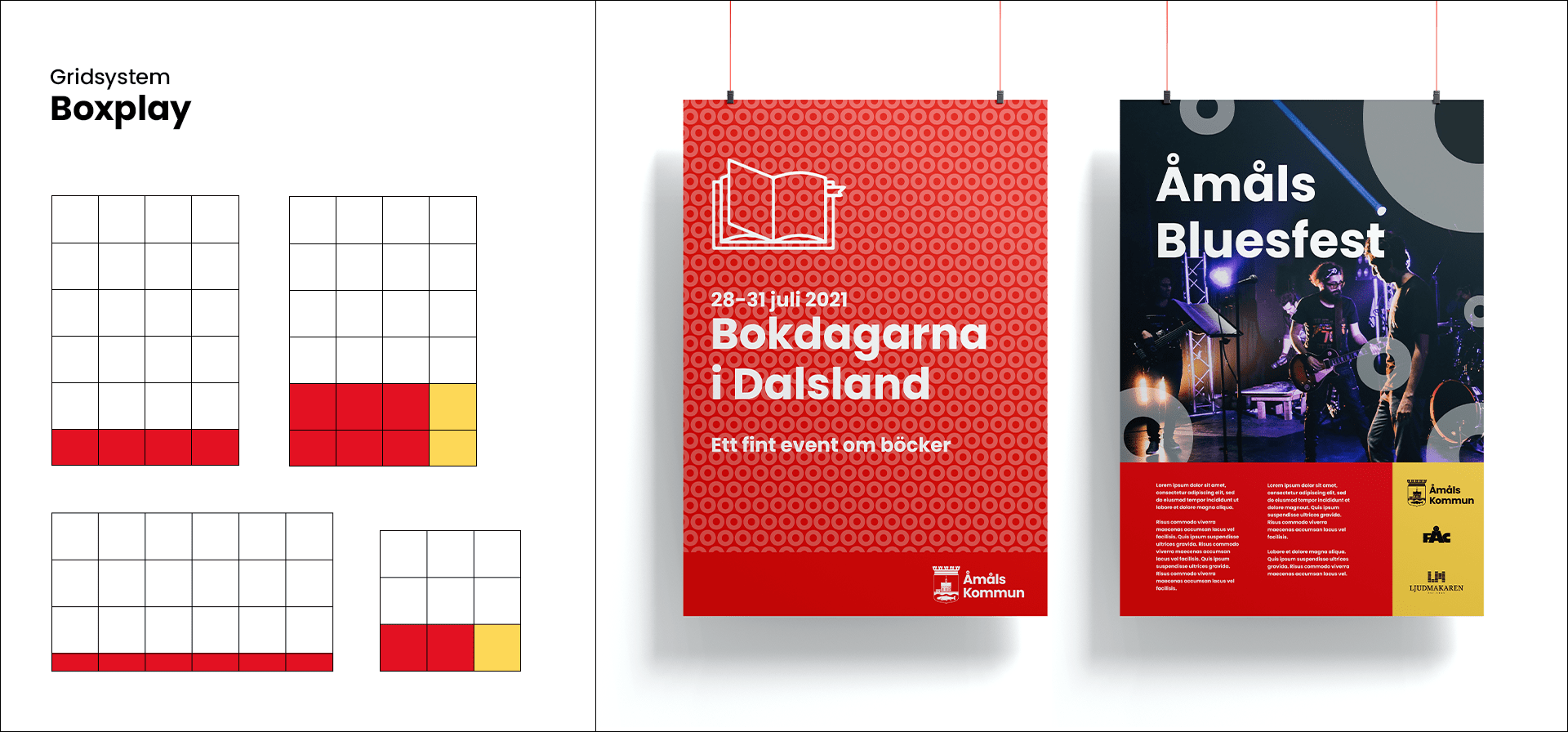 Åmåls kommun mock-ups av grafisk profil